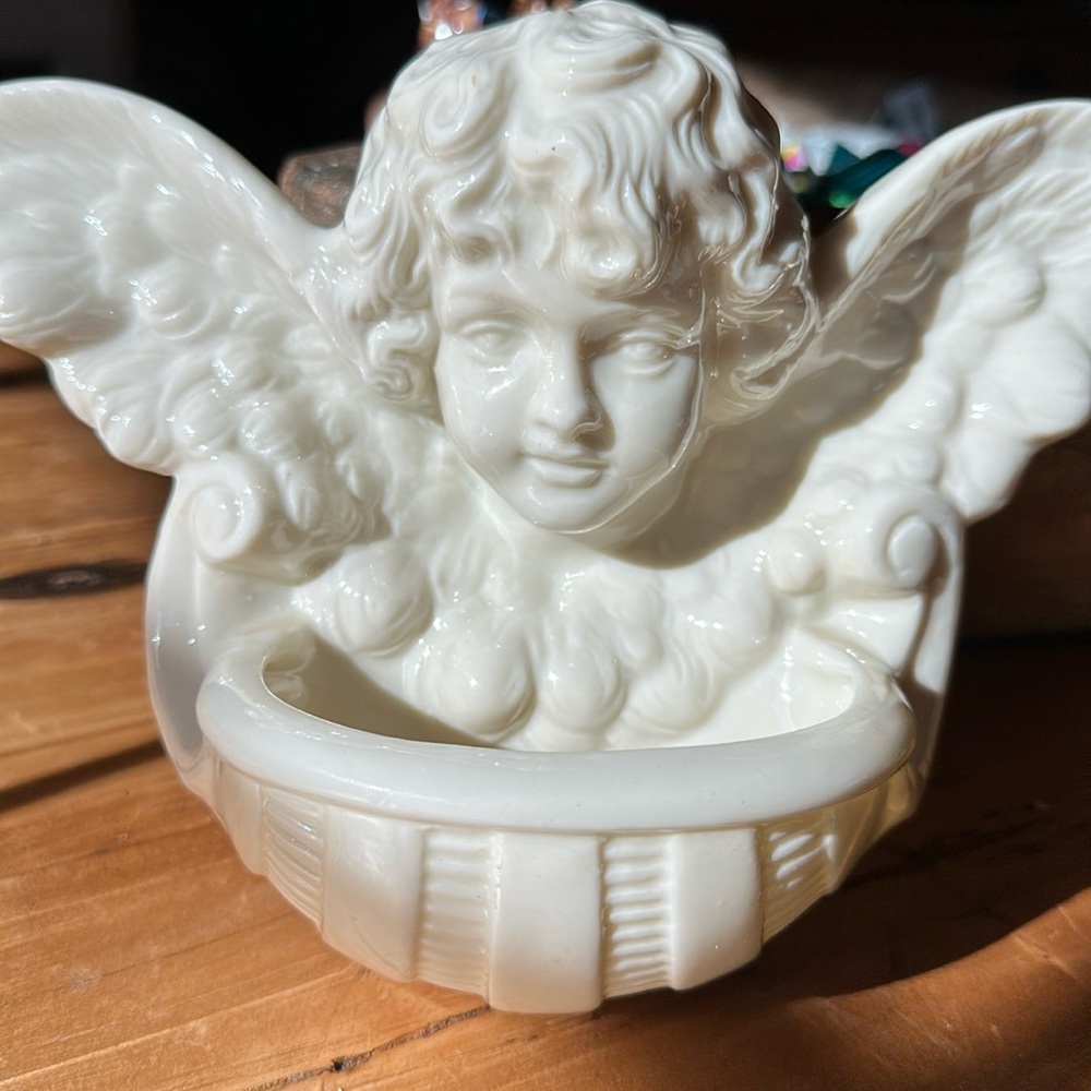 Belleek 3rd Green Mark 1965-1980 Angel Wall Pocket Beautiful